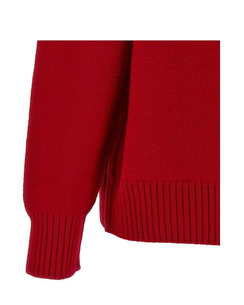 Ami Paris Sweater in red, Wool — view 4