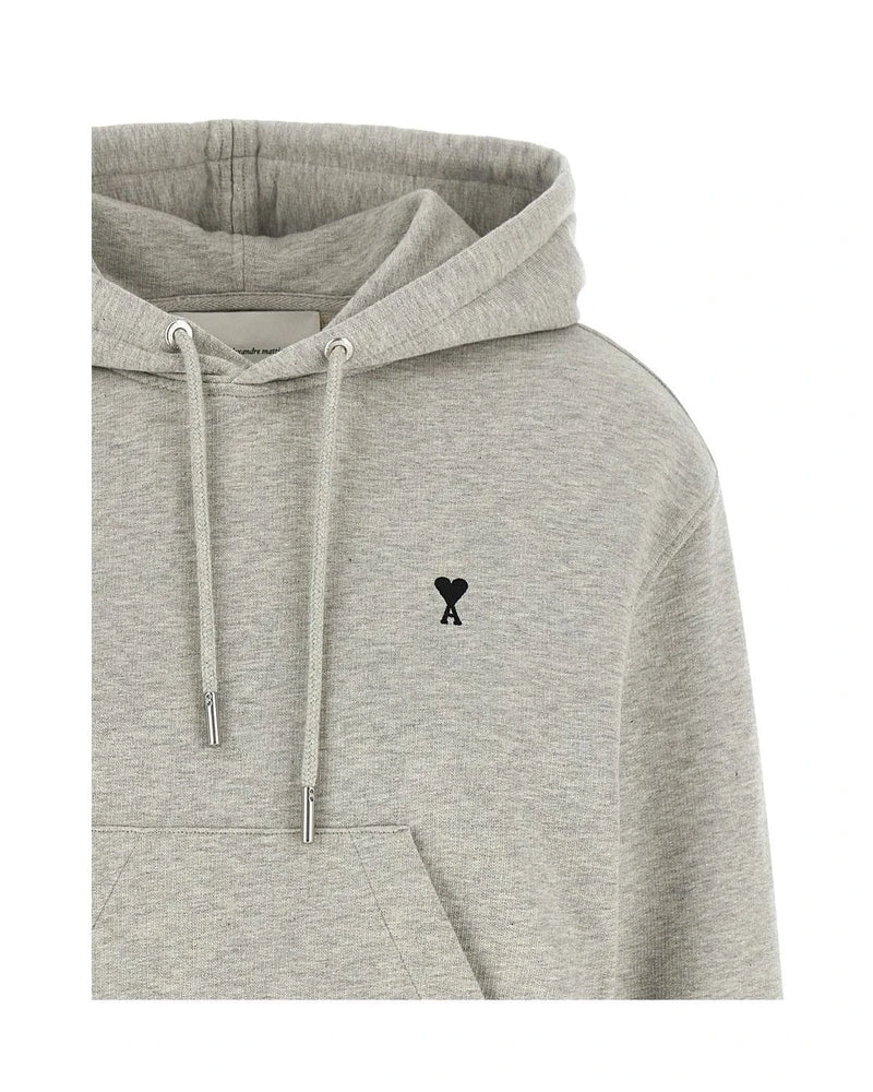 Ami Paris Hoodie in gray, Cotton — view 3