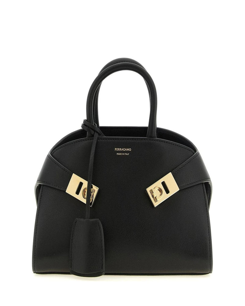 Ferragamo Satchel Bag in black, Calfskin Leather