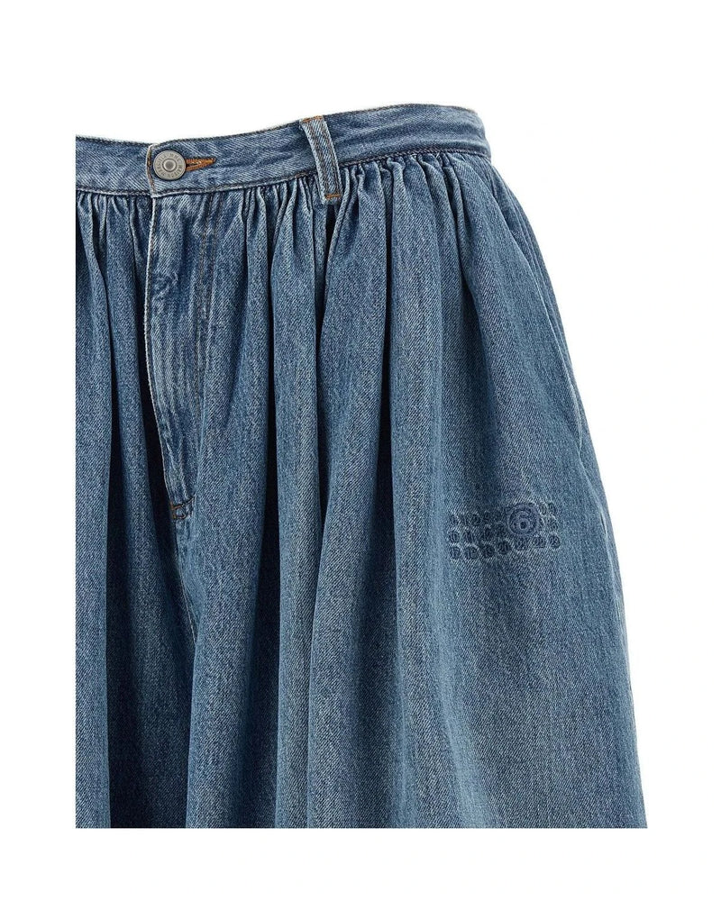 MM6 Maison Margiela Denim Short in blue, Cotton — view 3