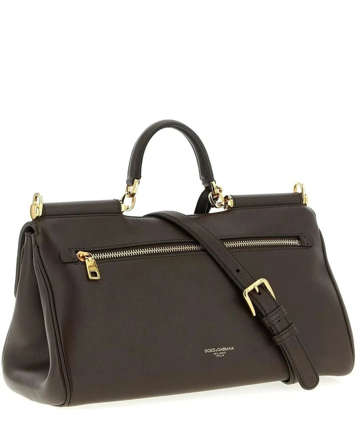 Dolce & Gabbana Satchel Bag in brown, Calf Leather — view 2