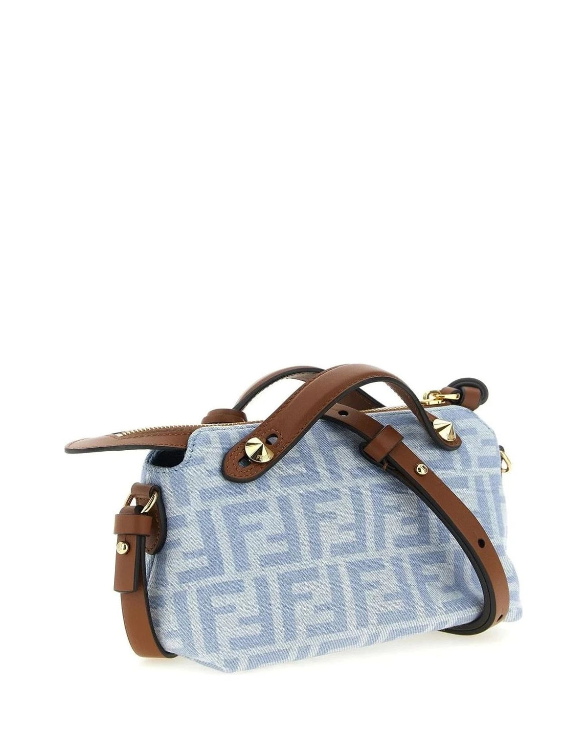 Fendi Baguette Handbag in blue, Cotton — view 2