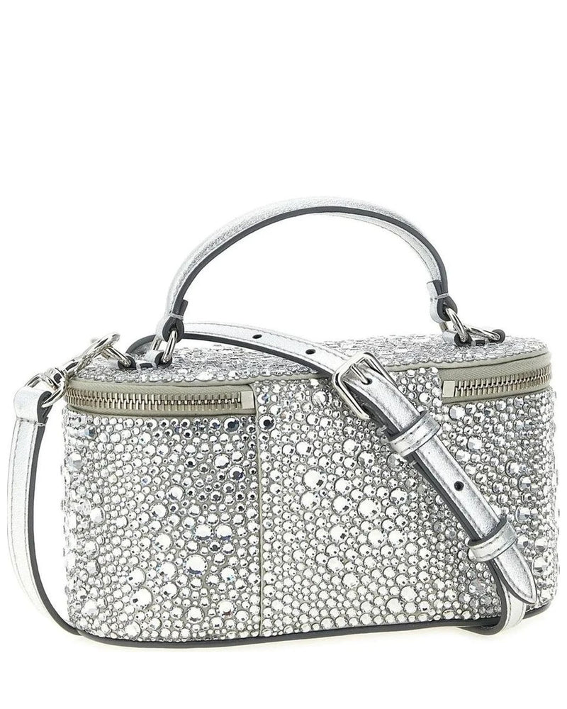 Valentino Garavani Makeup Bag in silver, Viscose — view 2