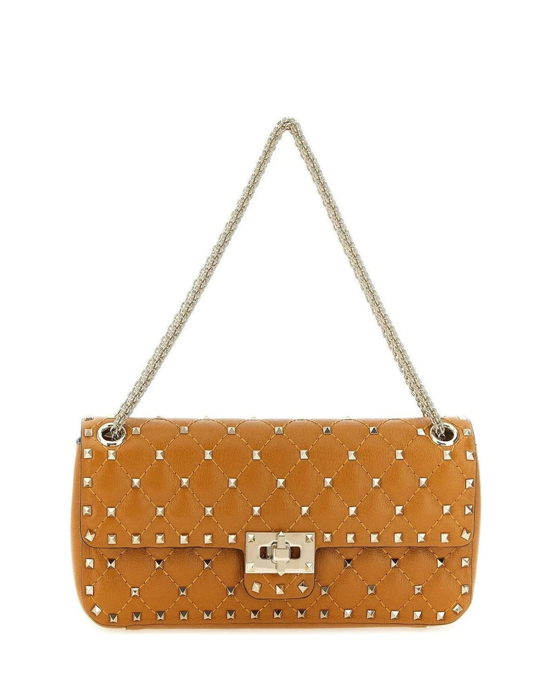 Valentino Garavani Shoulder Bag in orange, Goat Leather