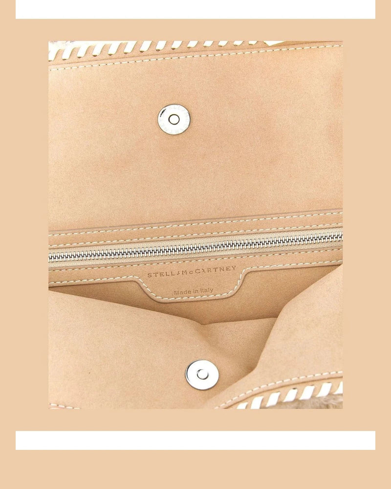 Stella McCartney Shoulder Bag in beige, Polyester — view 4