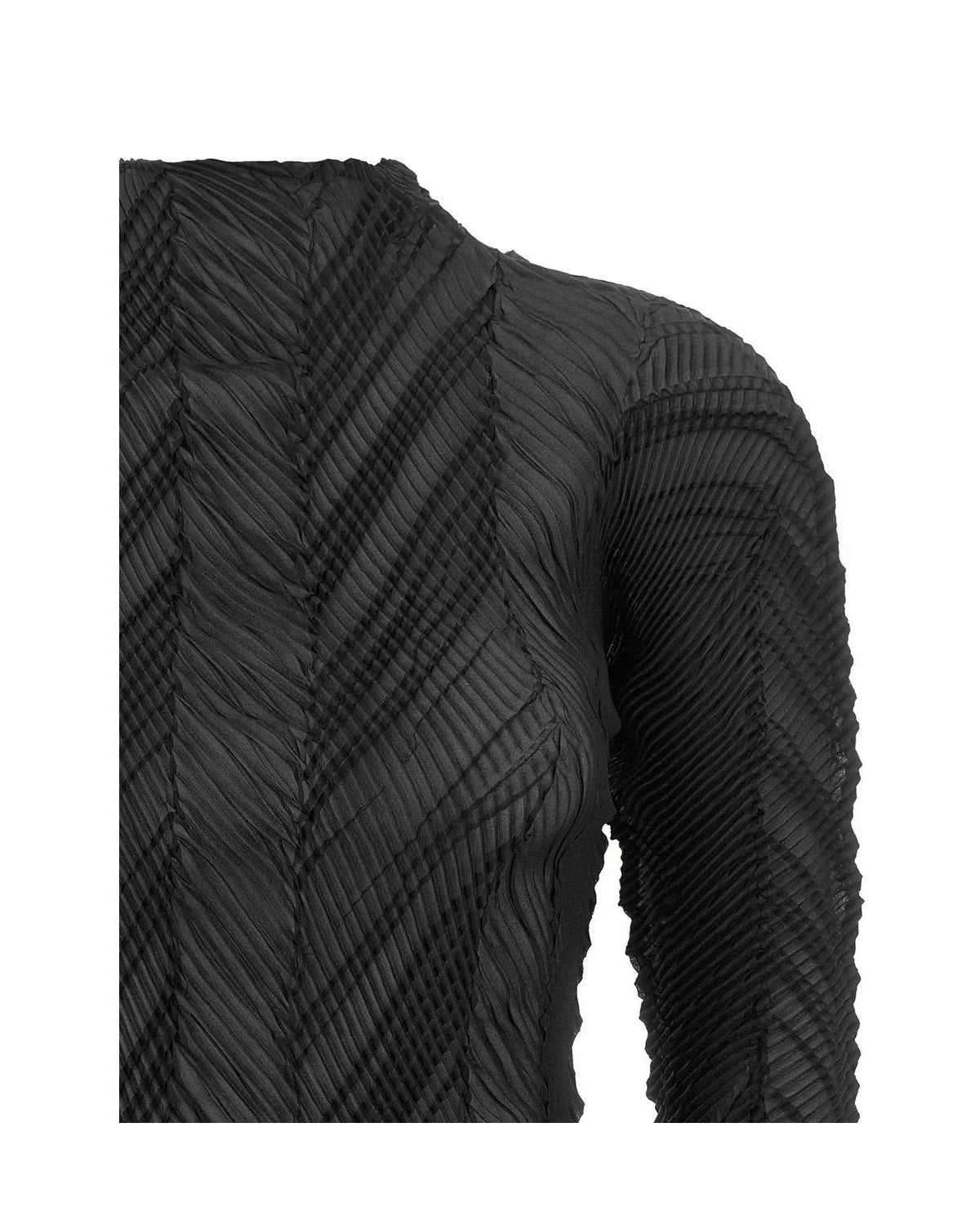 Issey Miyake Cardigan in black, Polyester — view 3