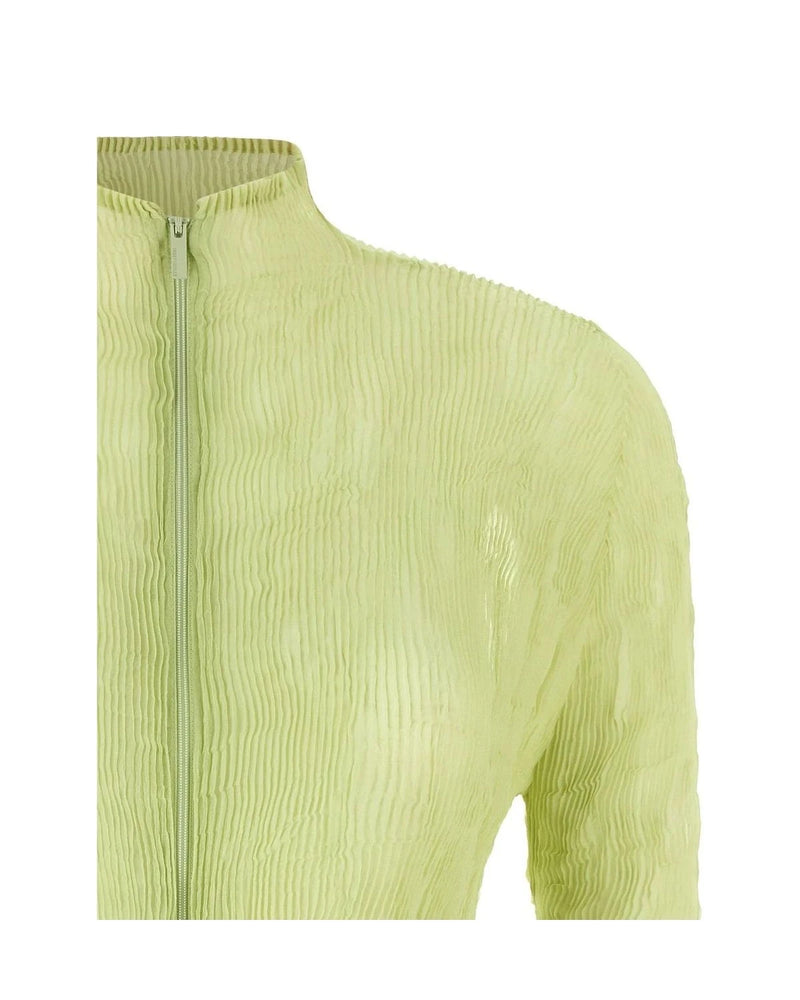 Issey Miyake Cardigan in green, Polyester — view 3