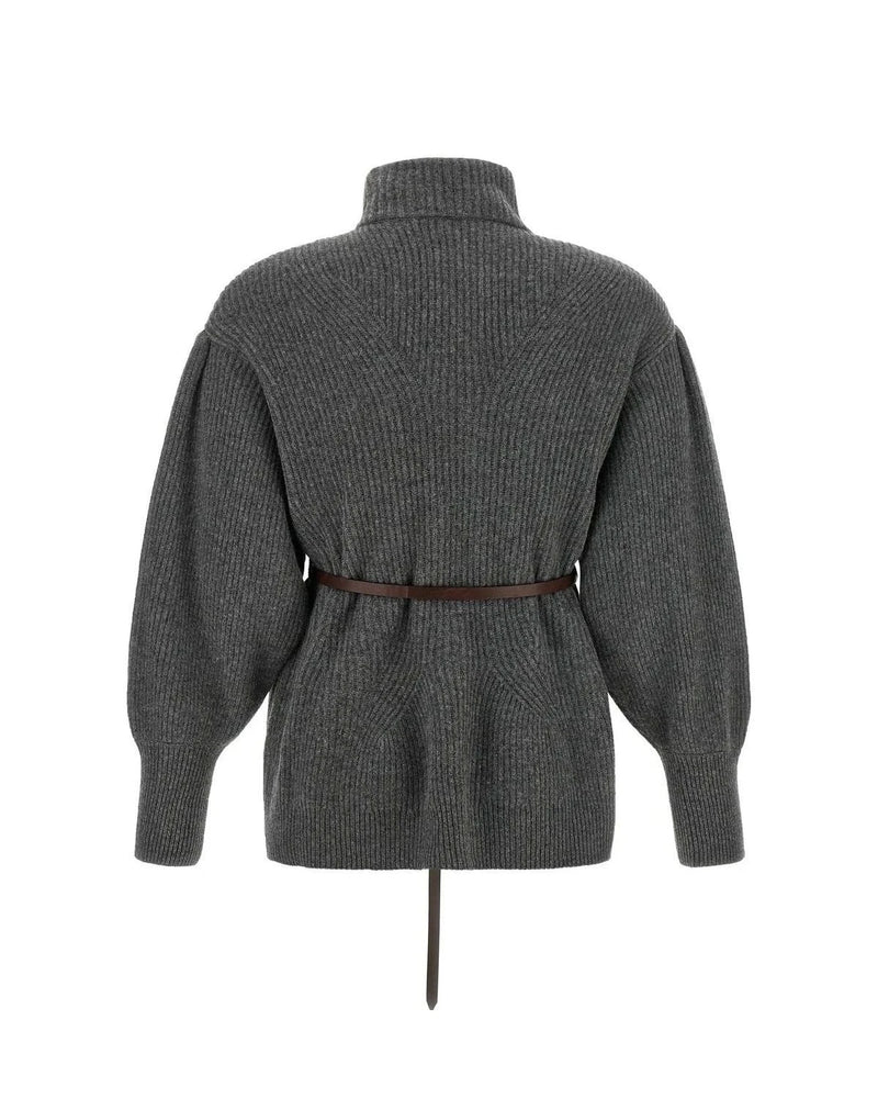 Brunello Cucinelli Cardigan in gray, Virgin Wool — view 2