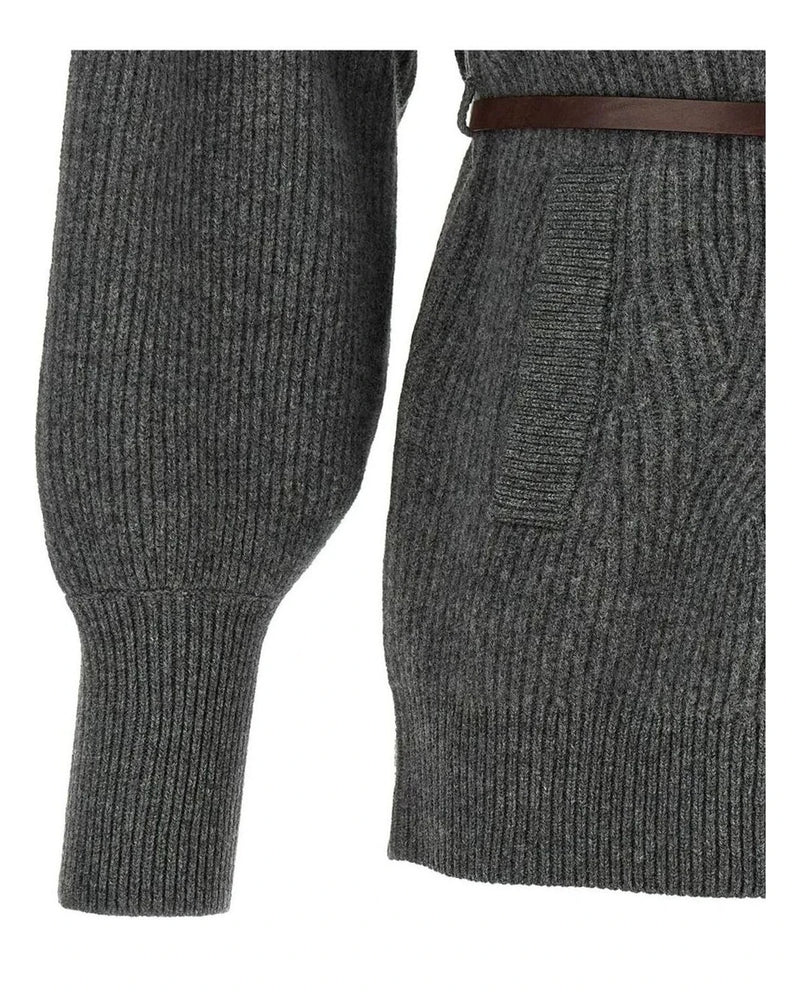Brunello Cucinelli Cardigan in gray, Virgin Wool — view 4