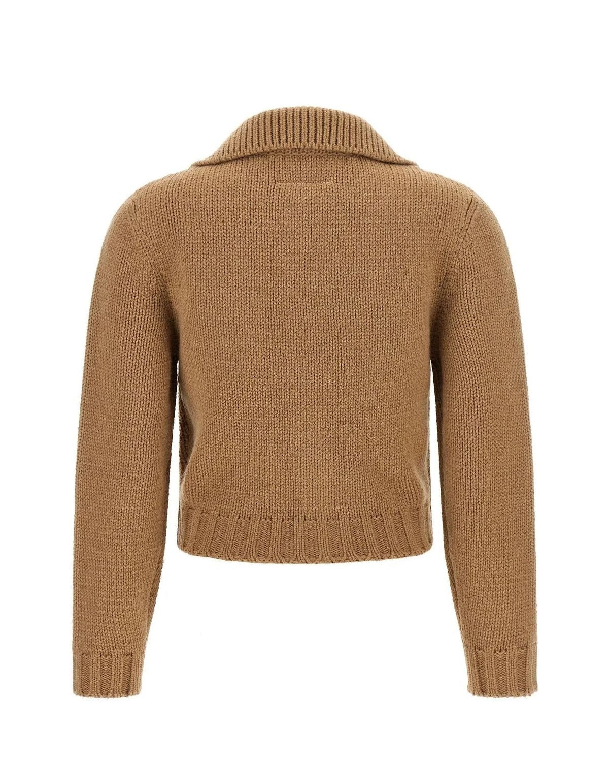 MM6 Maison Margiela Cardigan in beige, Wool — view 2