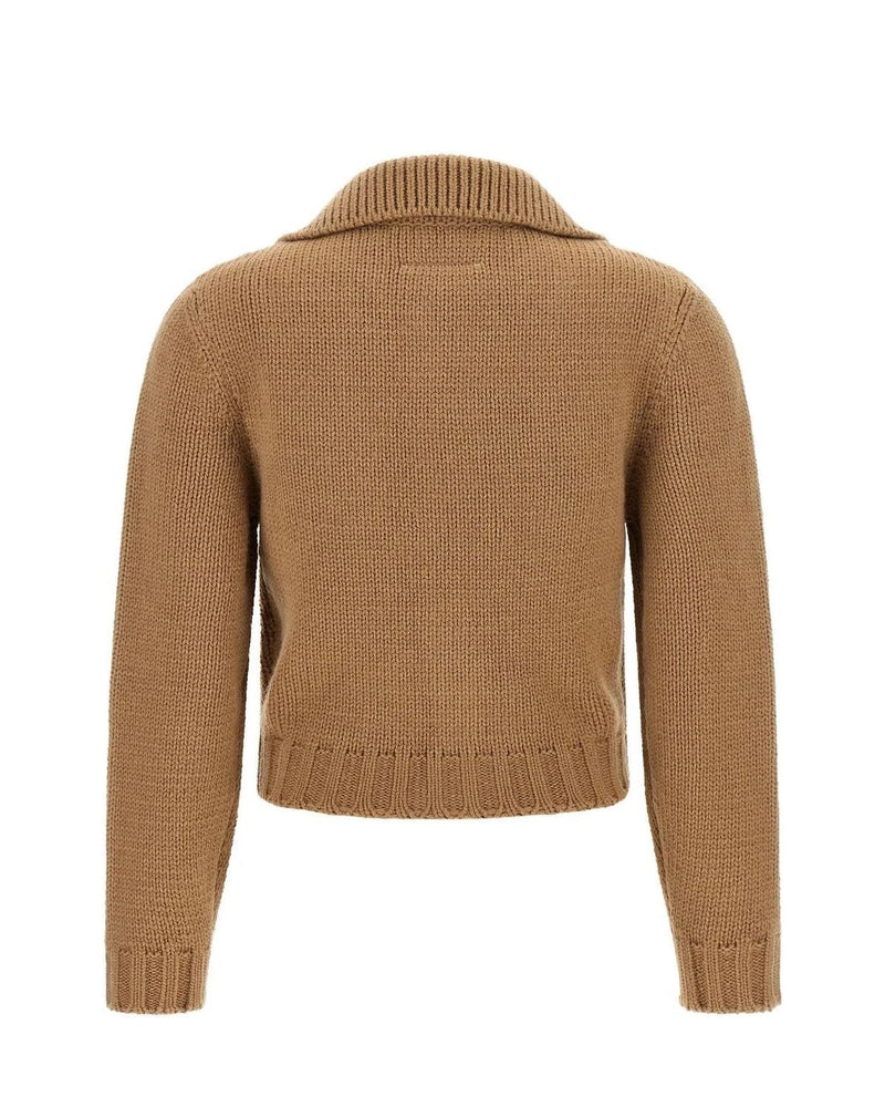 MM6 Maison Margiela Cardigan in beige, Wool — view 2