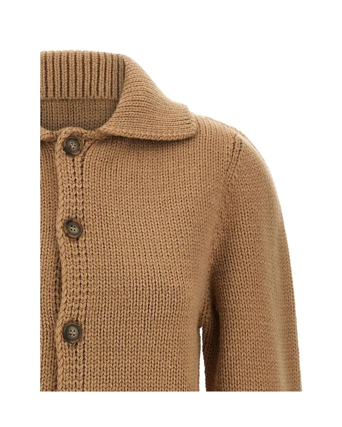MM6 Maison Margiela Cardigan in beige, Wool — view 3