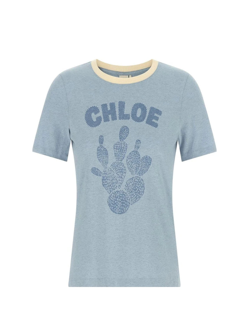 Chloé T-Shirt in blue, Cotton