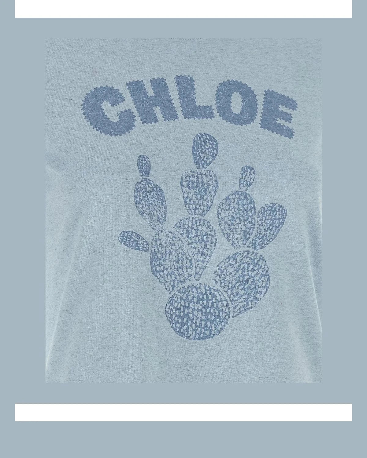 Chloé T-Shirt in blue, Cotton — view 4