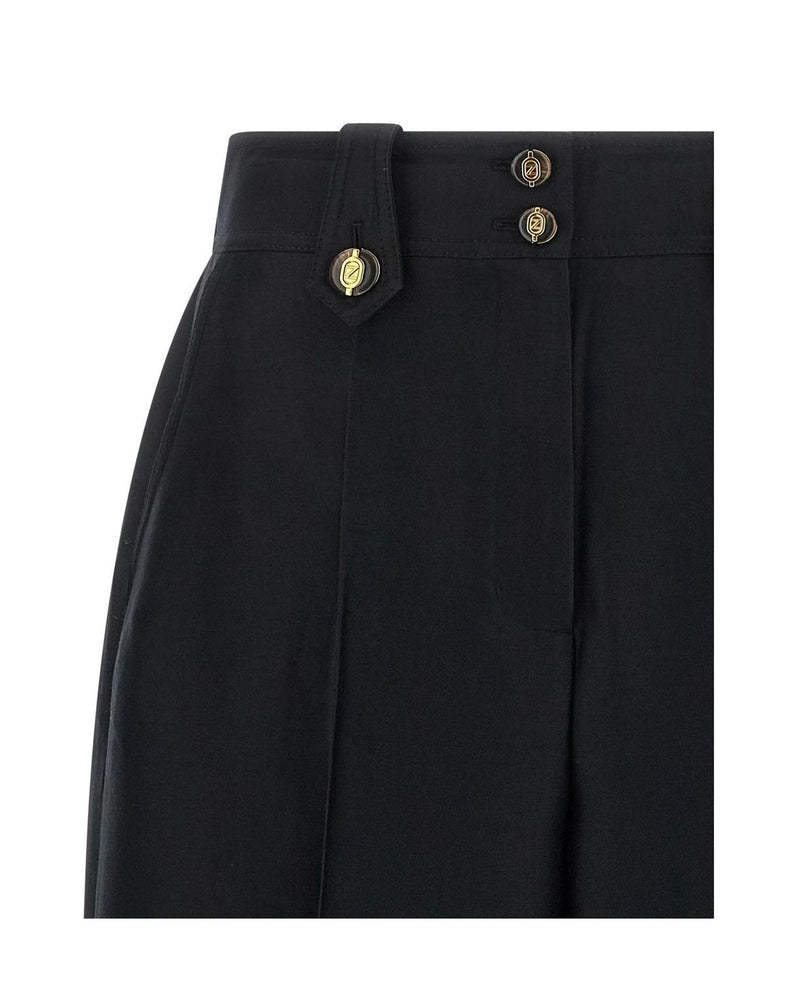 Zimmermann Short Trouser in black, Wool — view 3