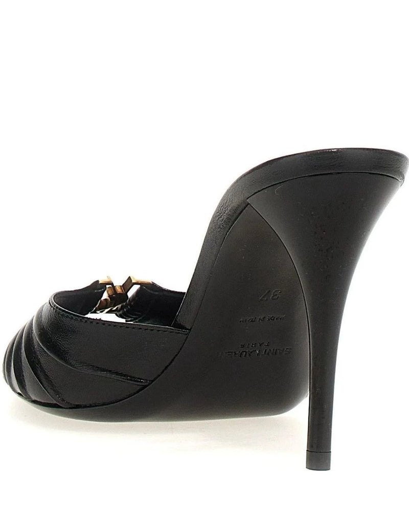 Saint Laurent Sandals in black, Lamb Leather — view 3