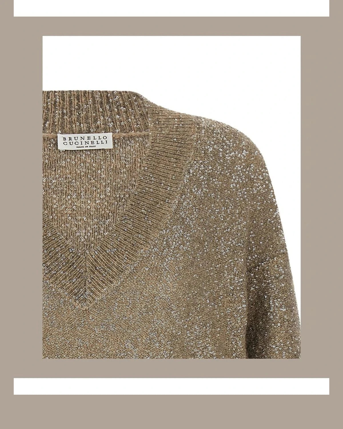 Brunello Cucinelli Sweater in beige, Polyamide — view 3
