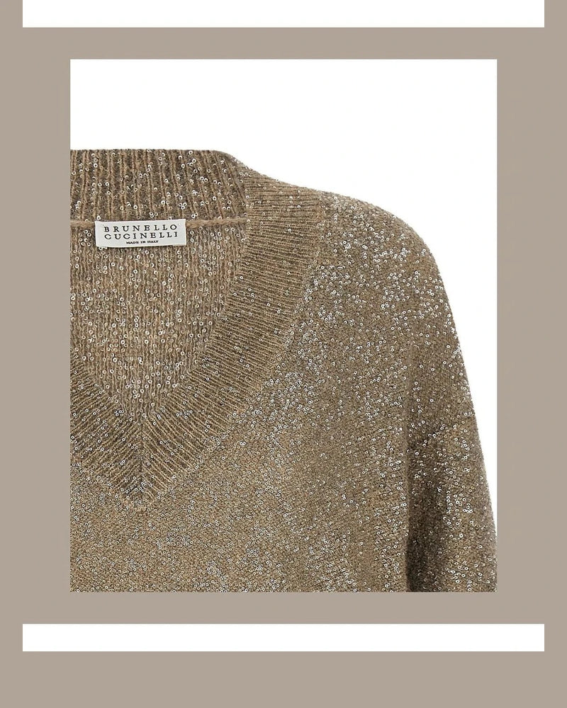 Brunello Cucinelli Sweater in beige, Polyamide — view 3