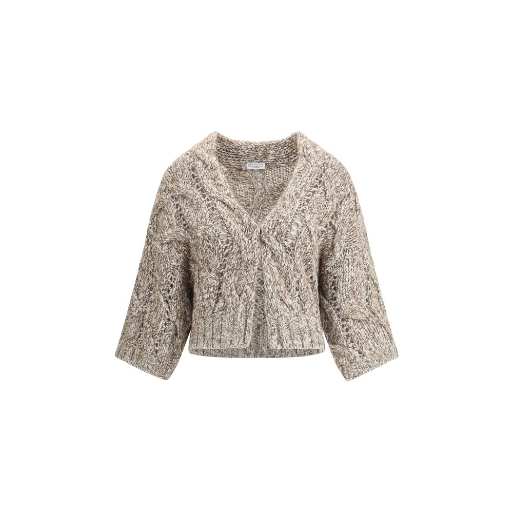Brunello Cucinelli Wool Dazzling Chiné Cardigan Glam Steals