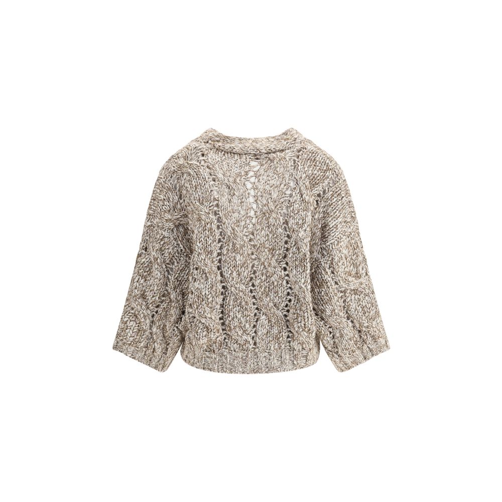 Brunello Cucinelli Wool Dazzling Chiné Cardigan Glam Steals