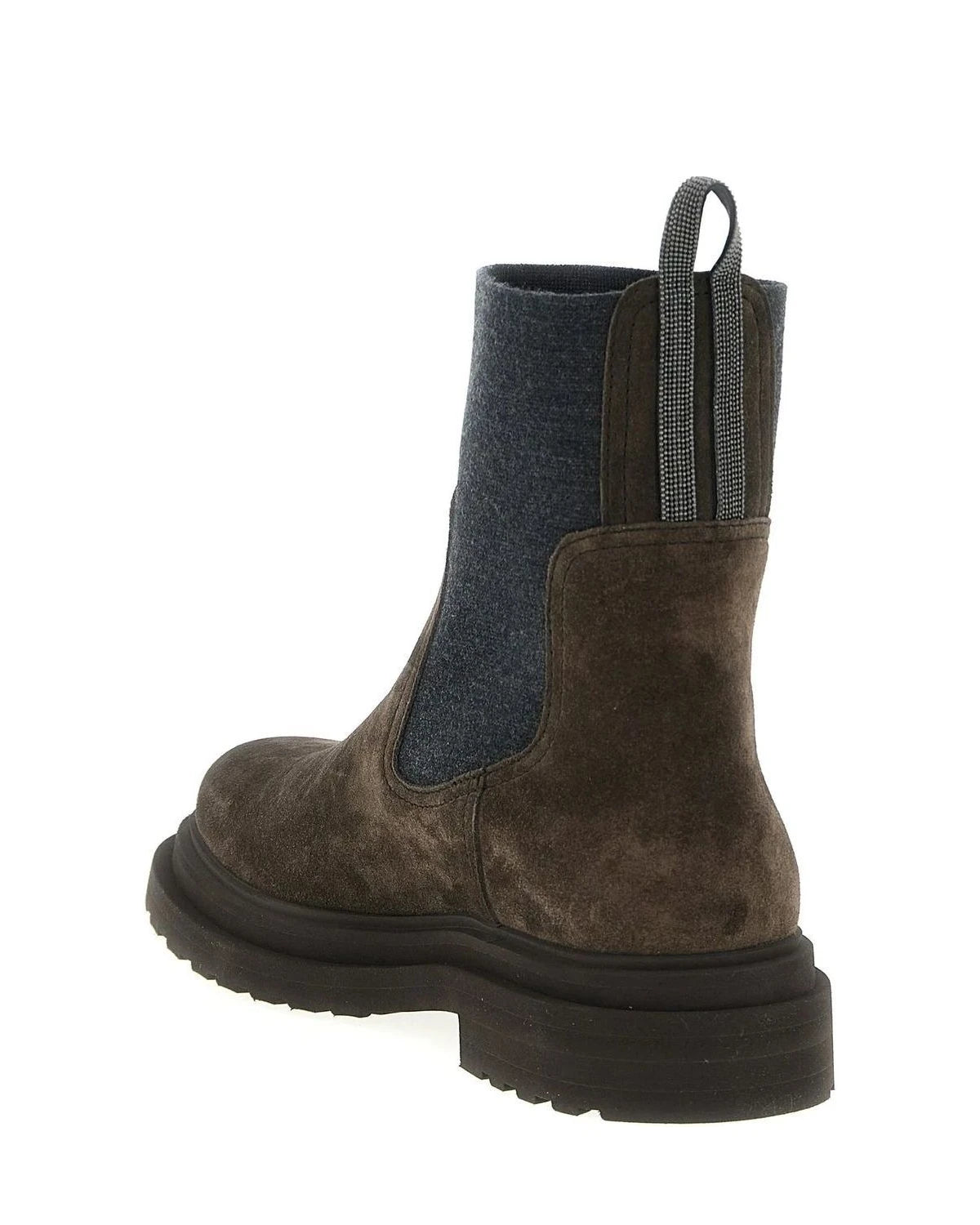 Brunello Cucinelli Ankle Boots in brown, Calfskin Leather — view 3