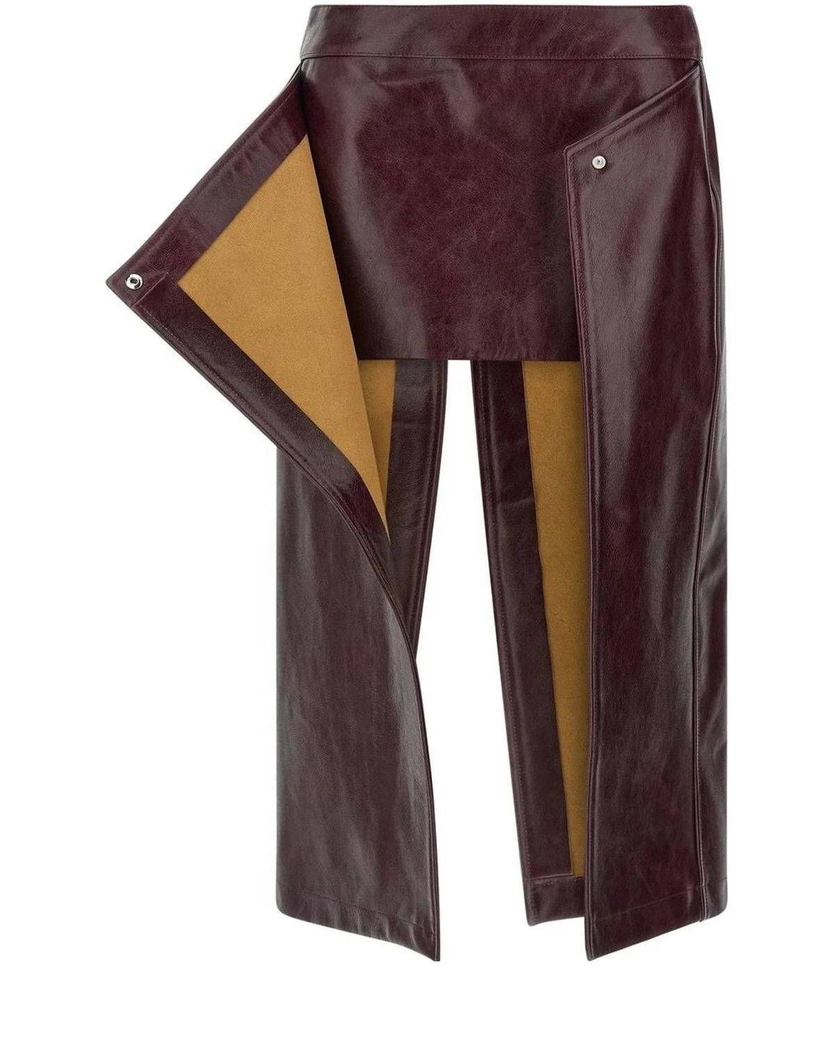 Armarium Skirt in red, Cow Leather — view 2
