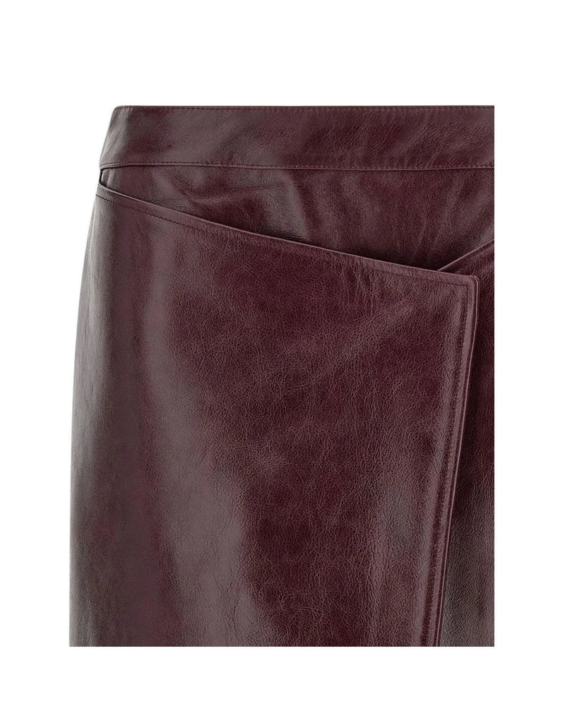 Armarium Skirt in red, Cow Leather — view 4