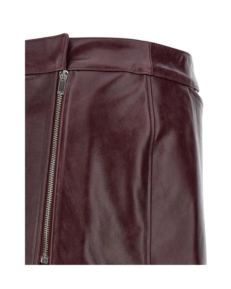 Armarium Skirt in red, Cow Leather — view 5
