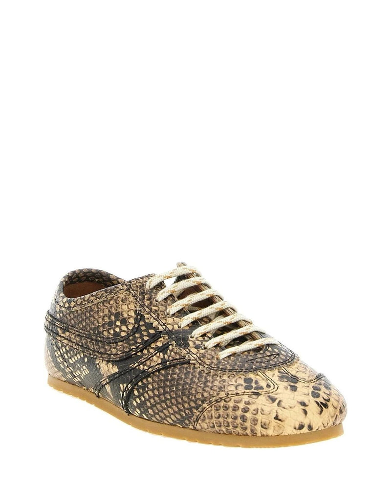 Dries Van Noten Sneakers in beige, Calfskin Leather — view 3