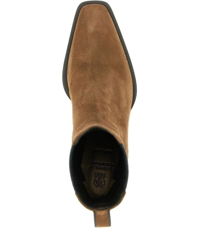 Brunello Cucinelli Chelsea Boots in brown — view 4