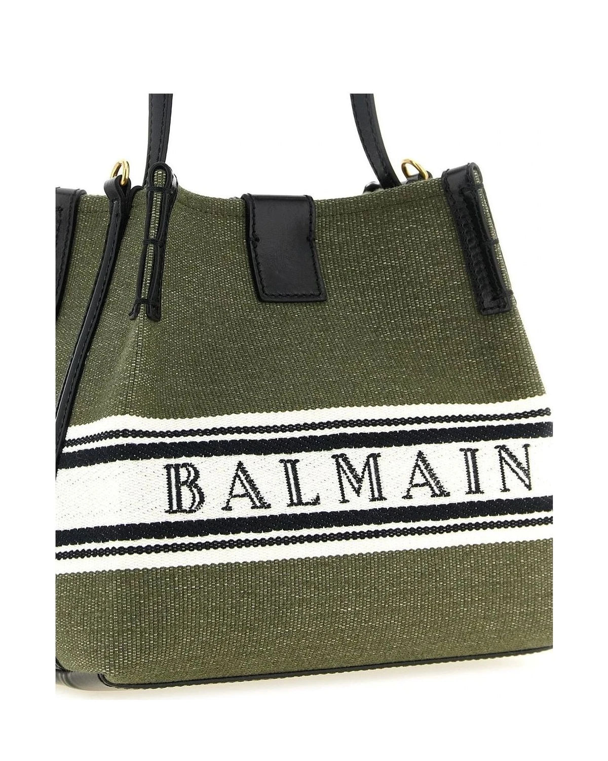Balmain Shoulder Bag in green, Cotton — view 3