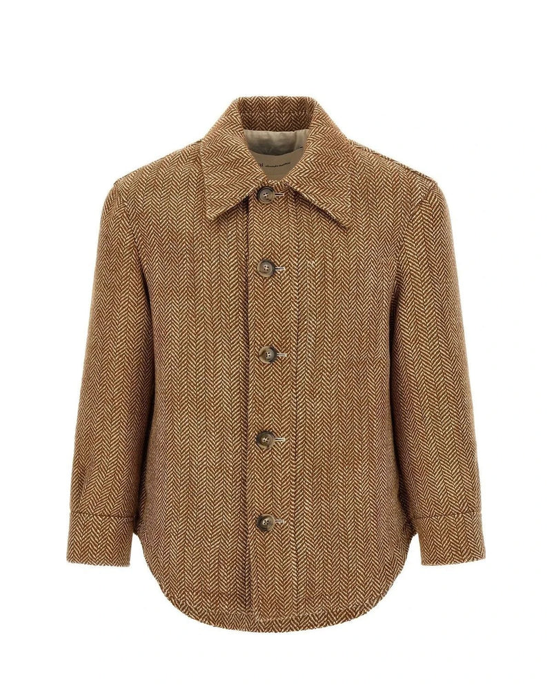 Ami Paris Overcoat in brown, Virgin Wool