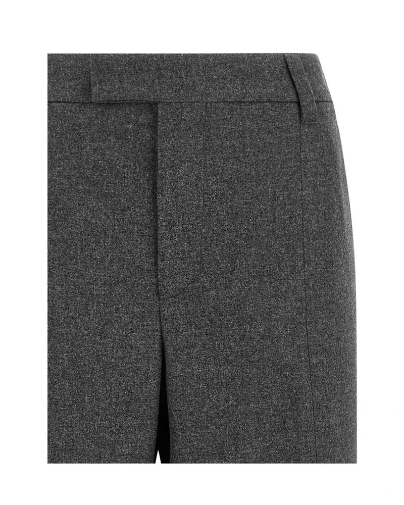 Brunello Cucinelli Palazzo Pant in gray, Virgin Wool — view 3