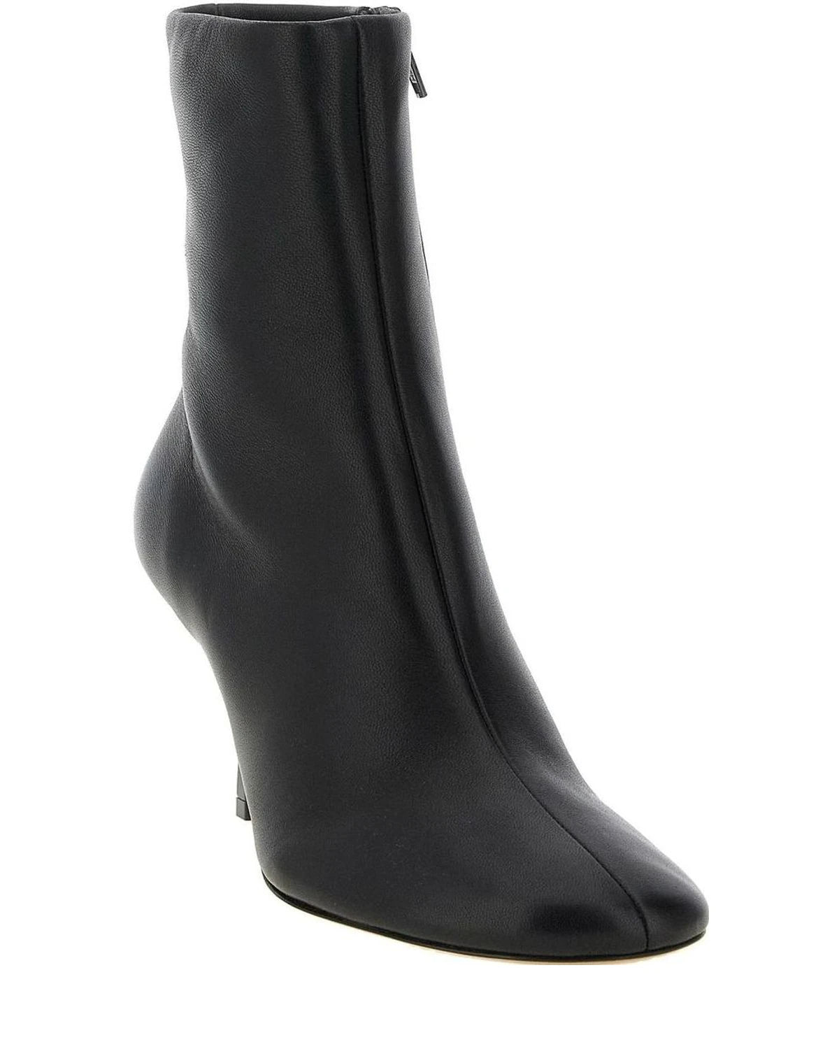 Jacquemus Ankle Boots in black, Lamb Leather — view 2