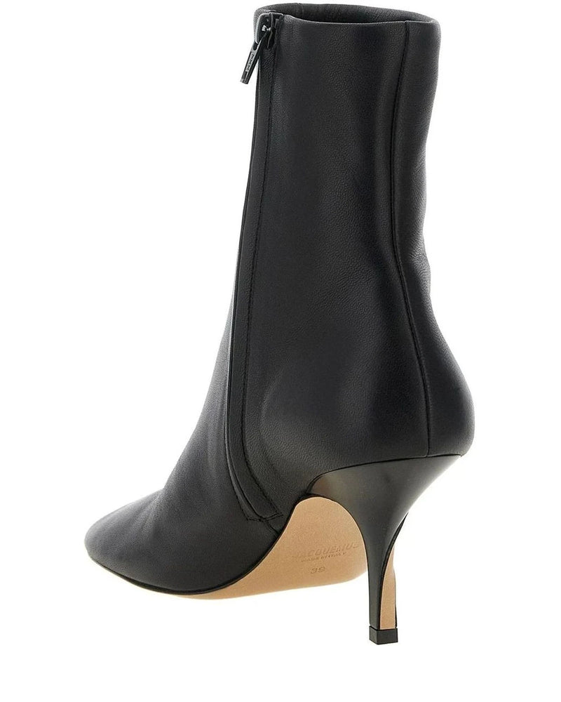 Jacquemus Ankle Boots in black, Lamb Leather — view 3