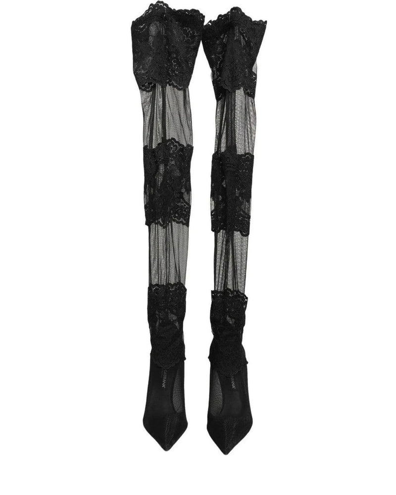 Dolce & Gabbana Knee High Boots in black, Nylon — view 2