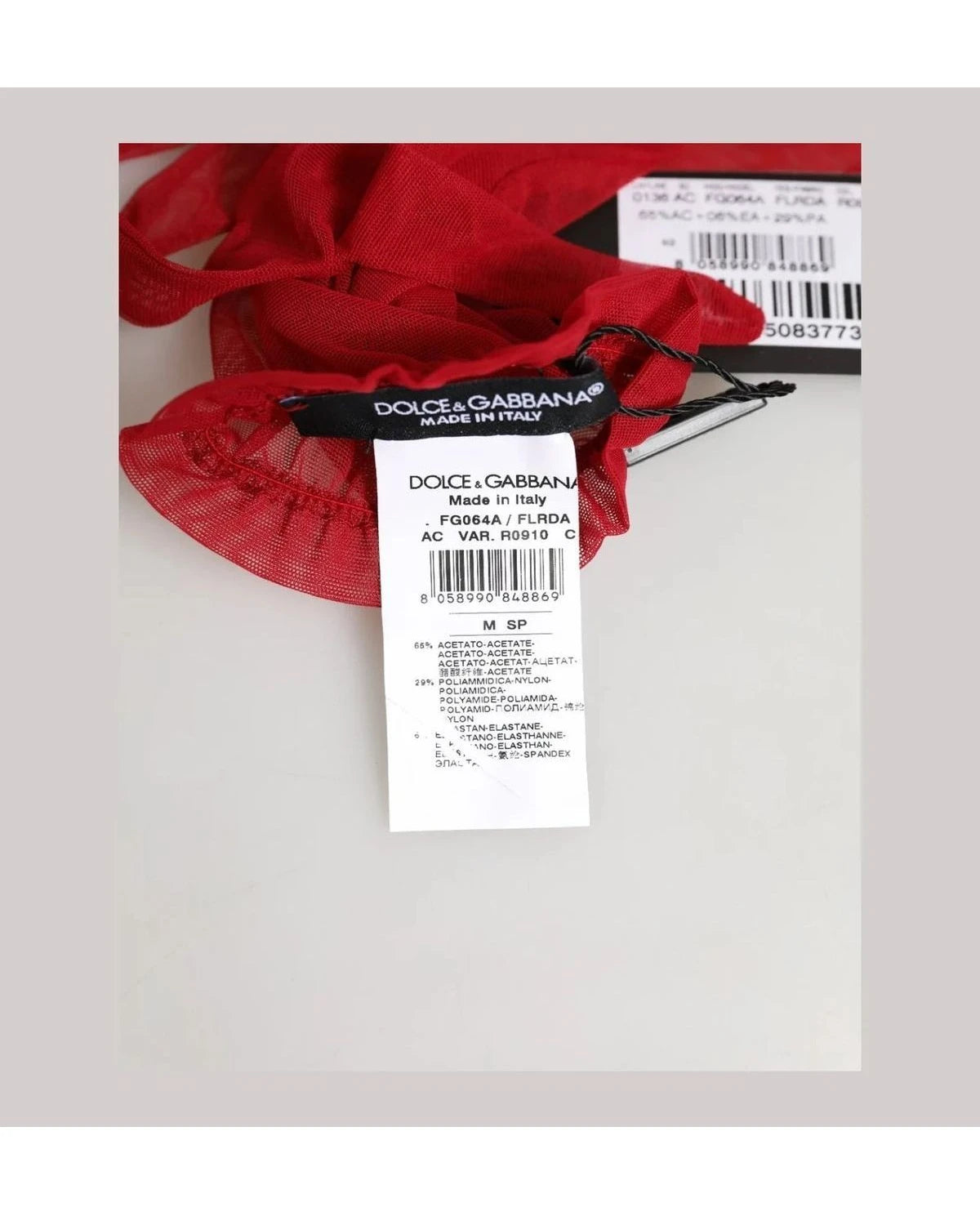 Dolce & Gabbana Bridal Glove in red, Acetate — view 2