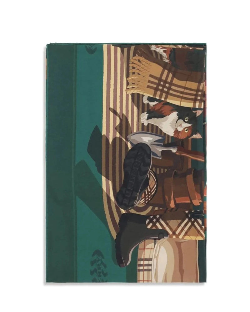 Burberry Scarves & Shawl in green, Silk