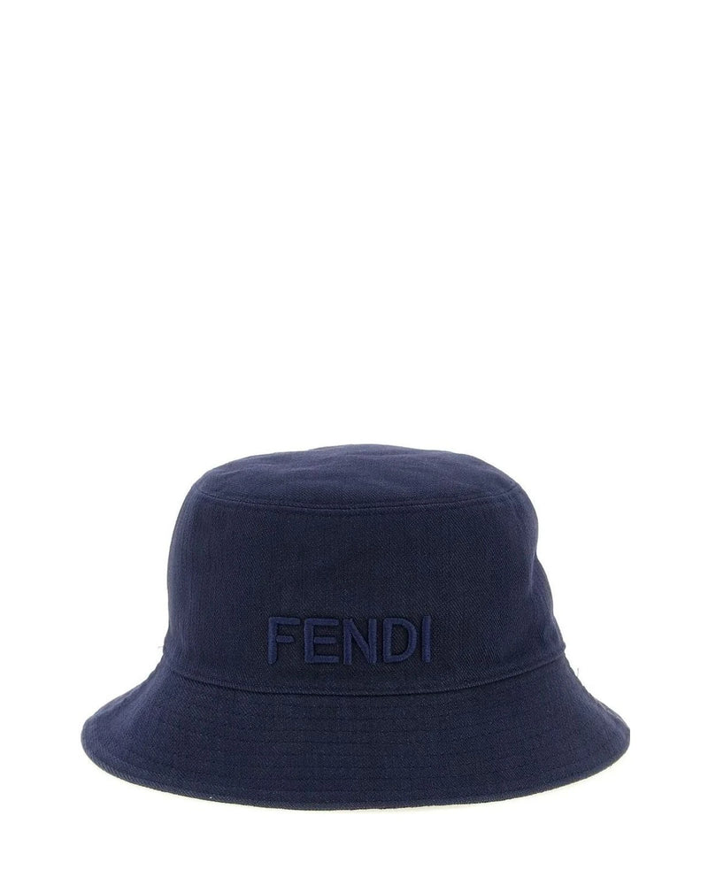 Fendi Bucket Hat in blue, Cotton