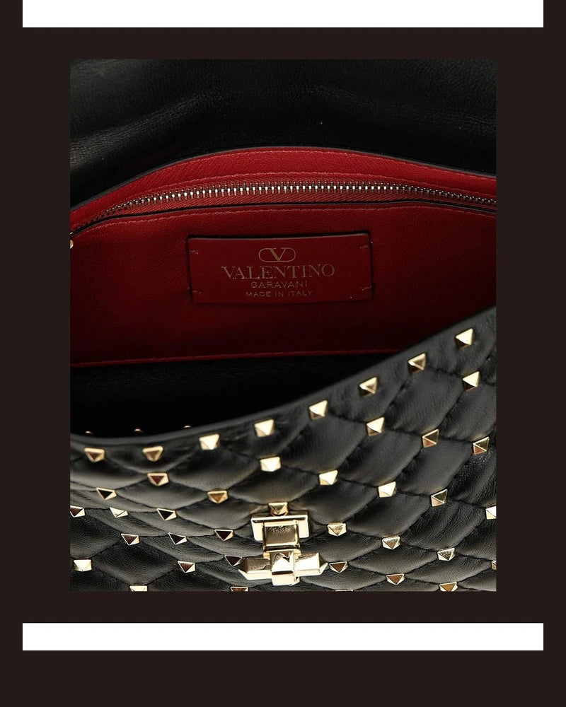 Valentino Garavani Satchel Bag in black, Lamb Leather — view 4