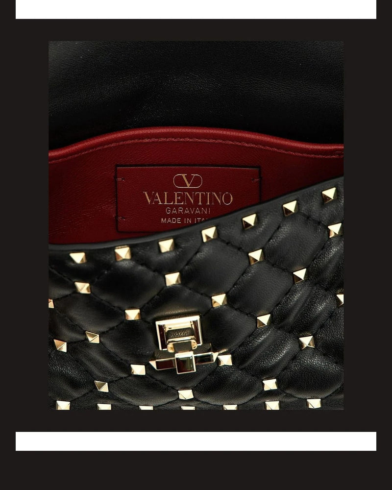 Valentino Garavani Baguette Handbag in black, Lamb Leather — view 4
