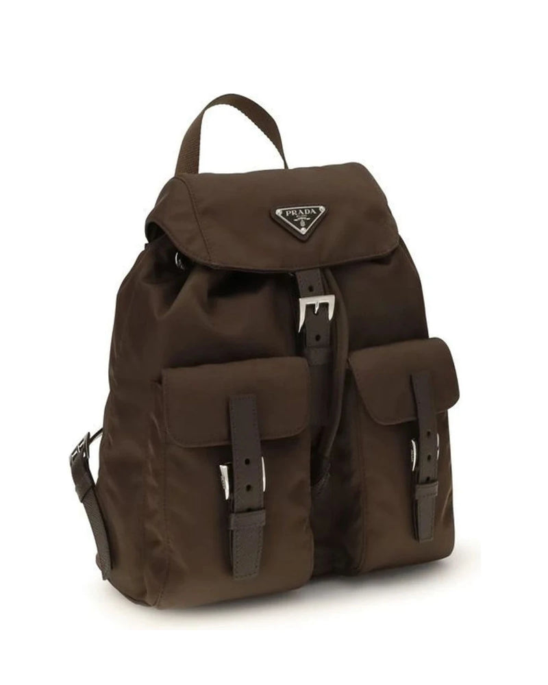 Prada School Backpack in brown, Nylon — view 2