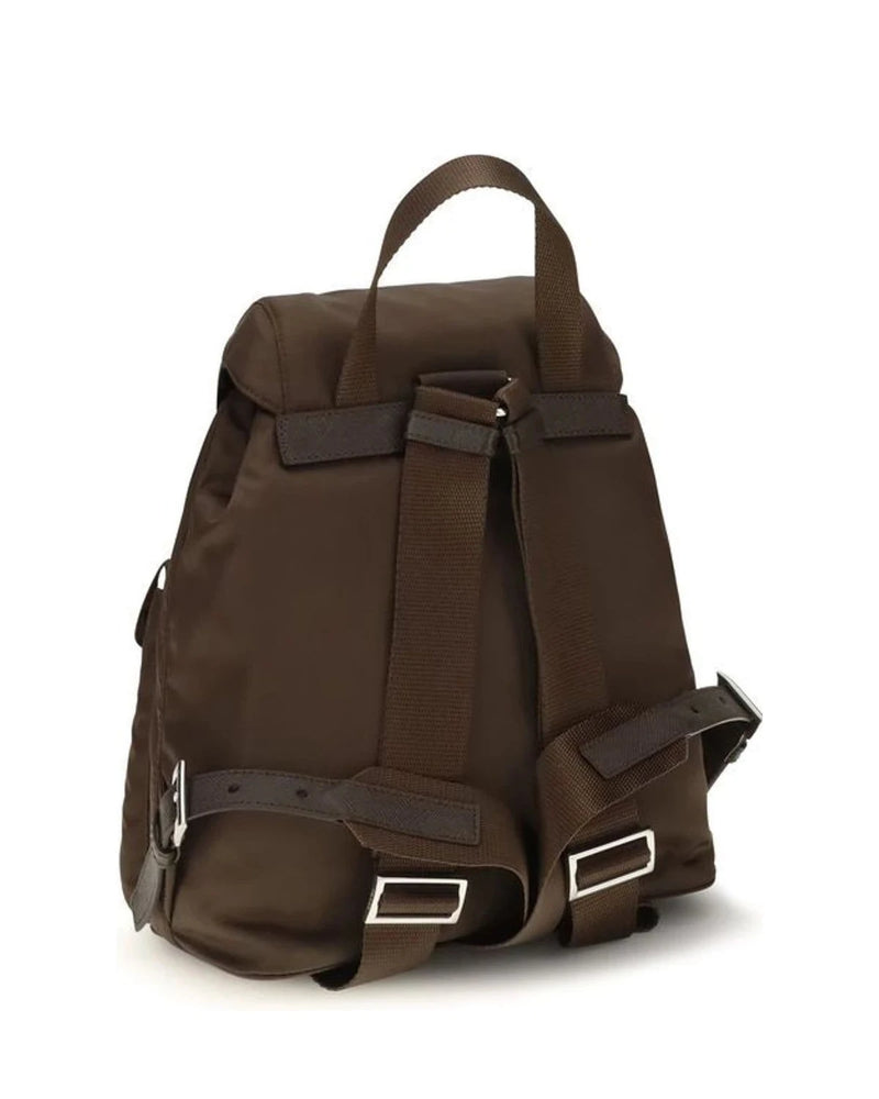 Prada School Backpack in brown, Nylon — view 3
