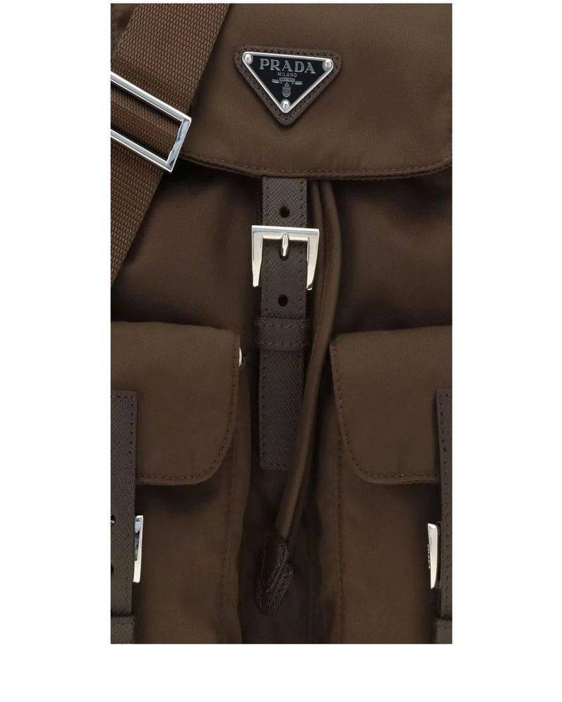 Prada School Backpack in brown, Nylon — view 4