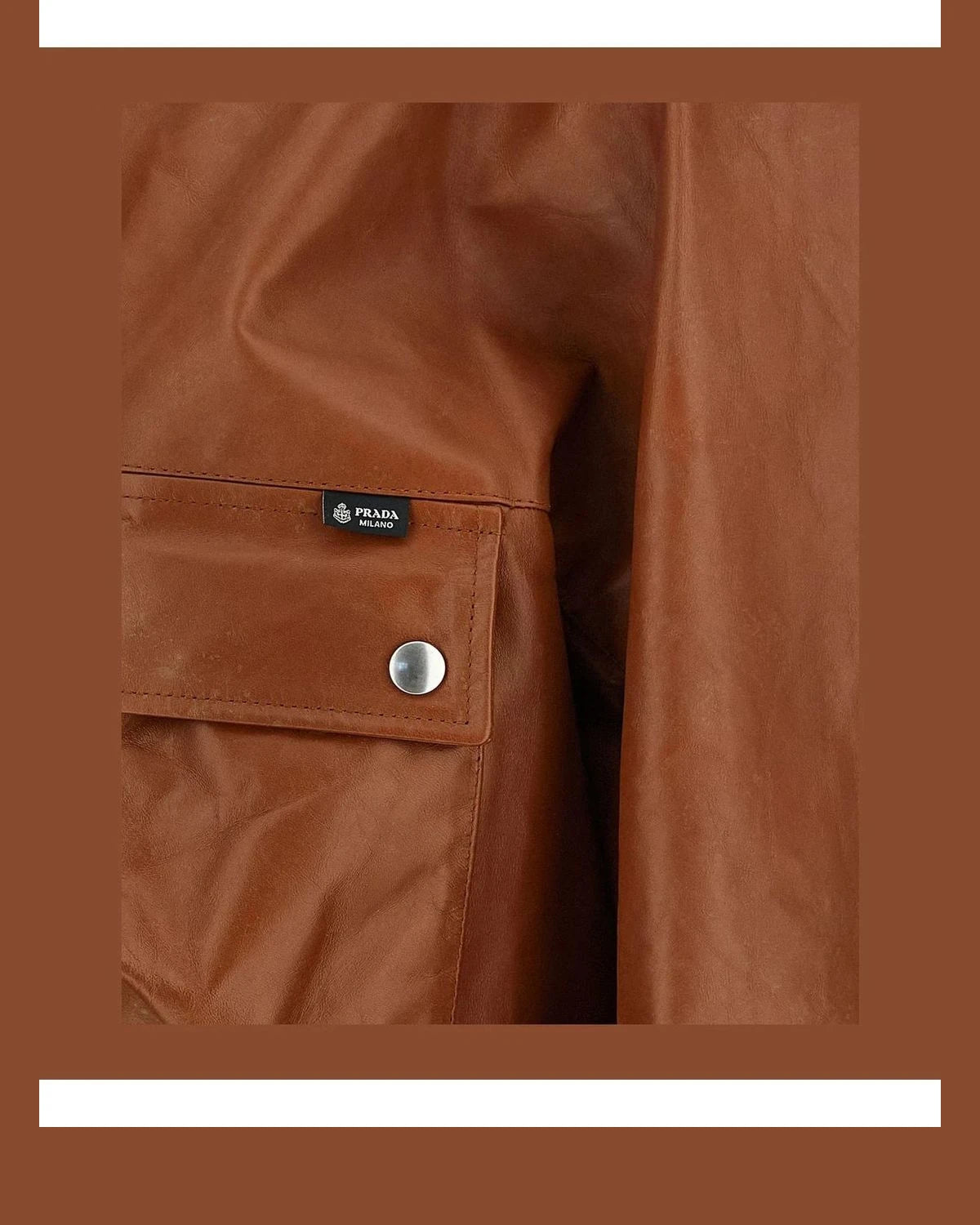 Prada Trucker Jacket in brown — view 5