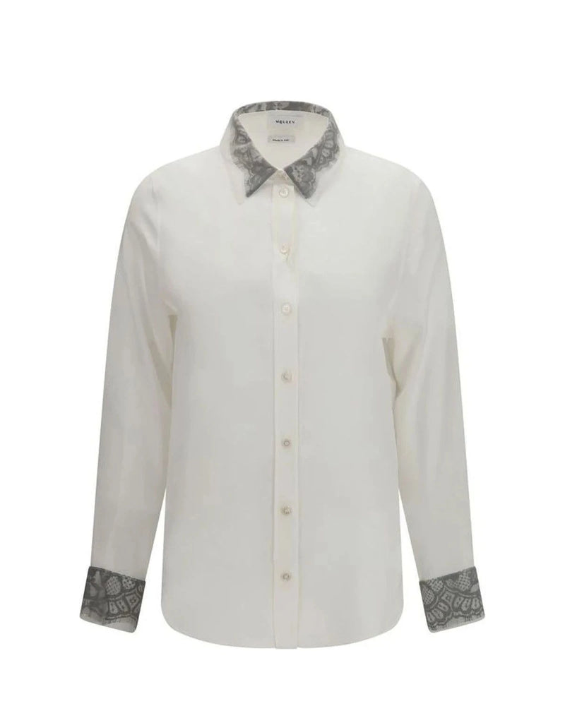 Alexander McQueen Dress Shirt in white, Silk