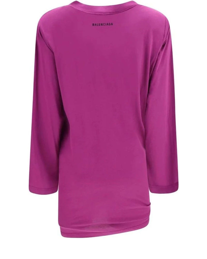 Balenciaga T-Shirt in purple, Cotton — view 2