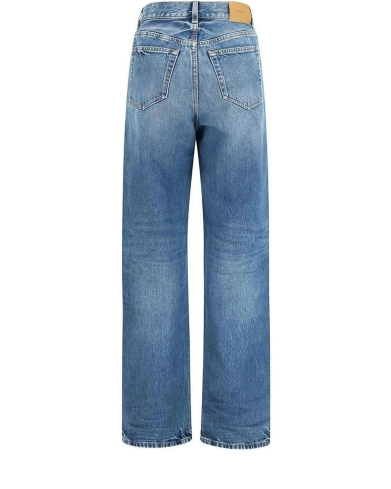 Saint Laurent Jean in blue, Cotton — view 2