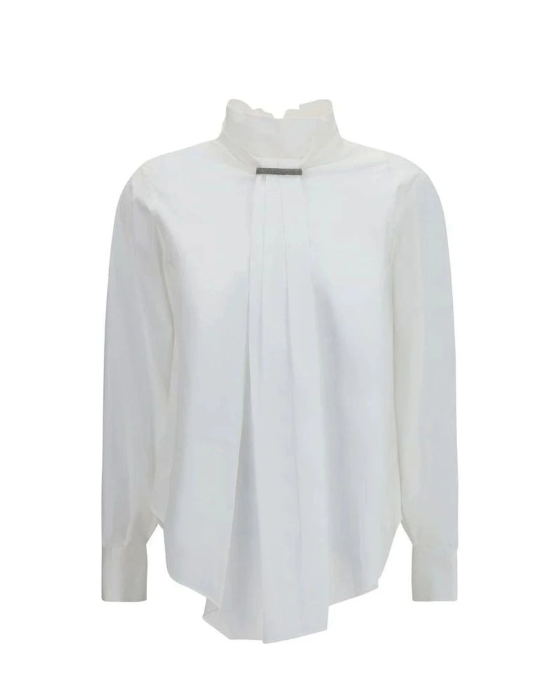 Brunello Cucinelli Blouse in white, Cotton