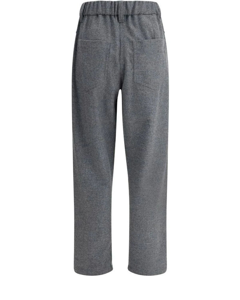 Brunello Cucinelli Trouser in gray, Fleece Wool — view 2